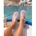 Sandales transparentes pailletées femme – chaussures légères et élégantes été