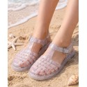 Sandales transparentes pailletées femme – chaussures légères et élégantes été