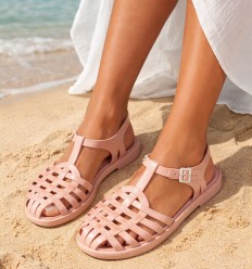 Sandales rose poudré