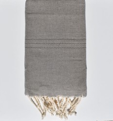 Jeté uni gris moyen 150x250 cm