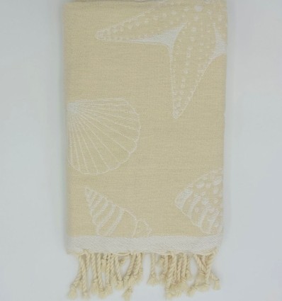 Fouta Fidji beige vanille