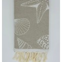 Fouta Fidji taupe gris
