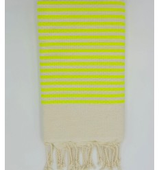 Fouta zèbre jaune fluo