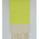 Fouta zèbre jaune fluo