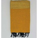 Jeté jaune safran à lurex doré 150x250 cm
