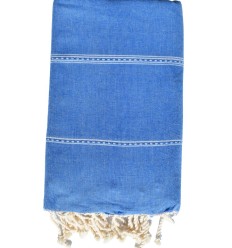 Plaid blu con righe azzurro cielo