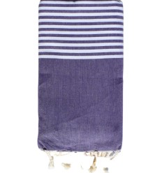 Jeté violet avec rayures