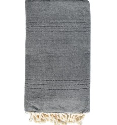 Jeté uni gris foncé
