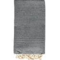 Jeté uni gris foncé