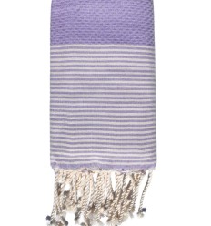 Fouta enfant nid d'abeille parme