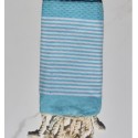 Lot de 10 serviettes de table bleu turquoise