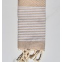 Lot de 10 serviettes de table beige