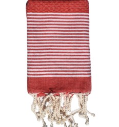 Lot de 10 serviettes de table rouge
