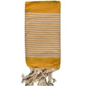 Lot de 10 serviettes de table jaune foncé