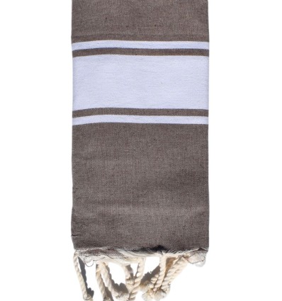 Fouta enfant taupe