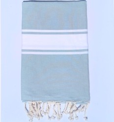 Fouta plate bleu pâle