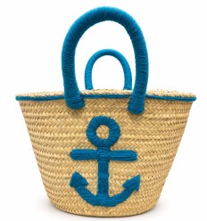 Panier artisanal motif ancre