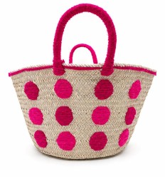 Panier artisanal à pois
