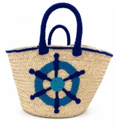 Panier artisanal motif marin