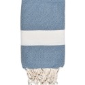 Fouta Diamant bleu vintage