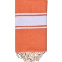 Fouta classique orange corail - FOUTA TUNISIA