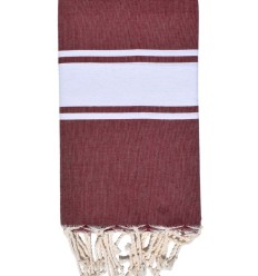 Fouta classique rouge bordeaux