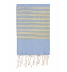 Fouta bleu ciel avec lurex