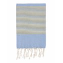 Fouta bleu ciel avec lurex