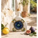 Flacon Céramique Fleur Bleue