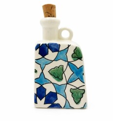 Flacon artisanal en céramique, motifs mosaïque