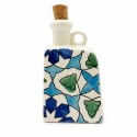 Flacon artisanal en céramique, motifs mosaïque