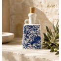 Flacon artisanal en céramique, motifs végétal