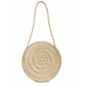 Sac rond en palmier tressé