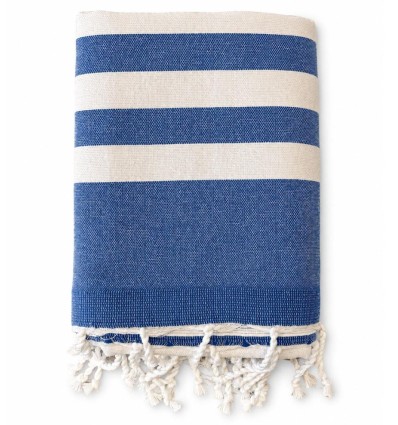 Blue Jean Striped Terry Fouta
