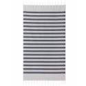Anthrazitgrau gestreifte Fouta mit Frottee
