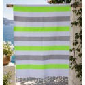 Strandtuch leuchtendem Grün und Grau mit Frotteefutter