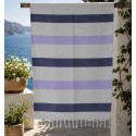 Fouta parme et violet doublée éponge