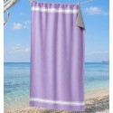 Fouta parme doublée éponge grise