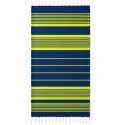Fouta Azul royal e amarelo fluorescente com felpo