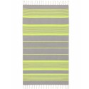 Toalla fouta gris y amarillo flúor con rizo