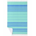 Arthur Fouta in Aquagrün mit blauen Streifen und Frottee