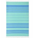 Arthur aqua green and blue striped terry-lined fouta