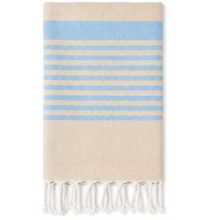 Arthur fouta grå med ljusblå ränder och frotté 2
