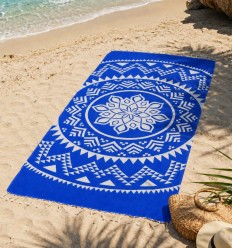 bohemian beach towel Royal blue