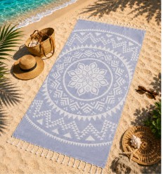 Telo mare boemo grigio-FOUTA TUNISIA
