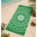 Fouta bohémian vert