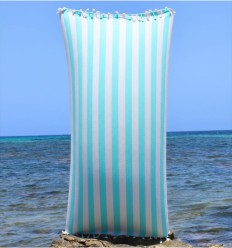 Fouta Alaska bleu turquoise