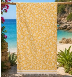 Fouta Victoria jaune foncé