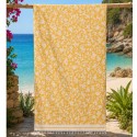 Fouta Fleur de Lys jaune foncé