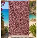 Fouta Fleur de Lys rouge bordeaux
